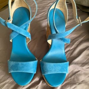 Jimmy Choo Blue Suede Wedges